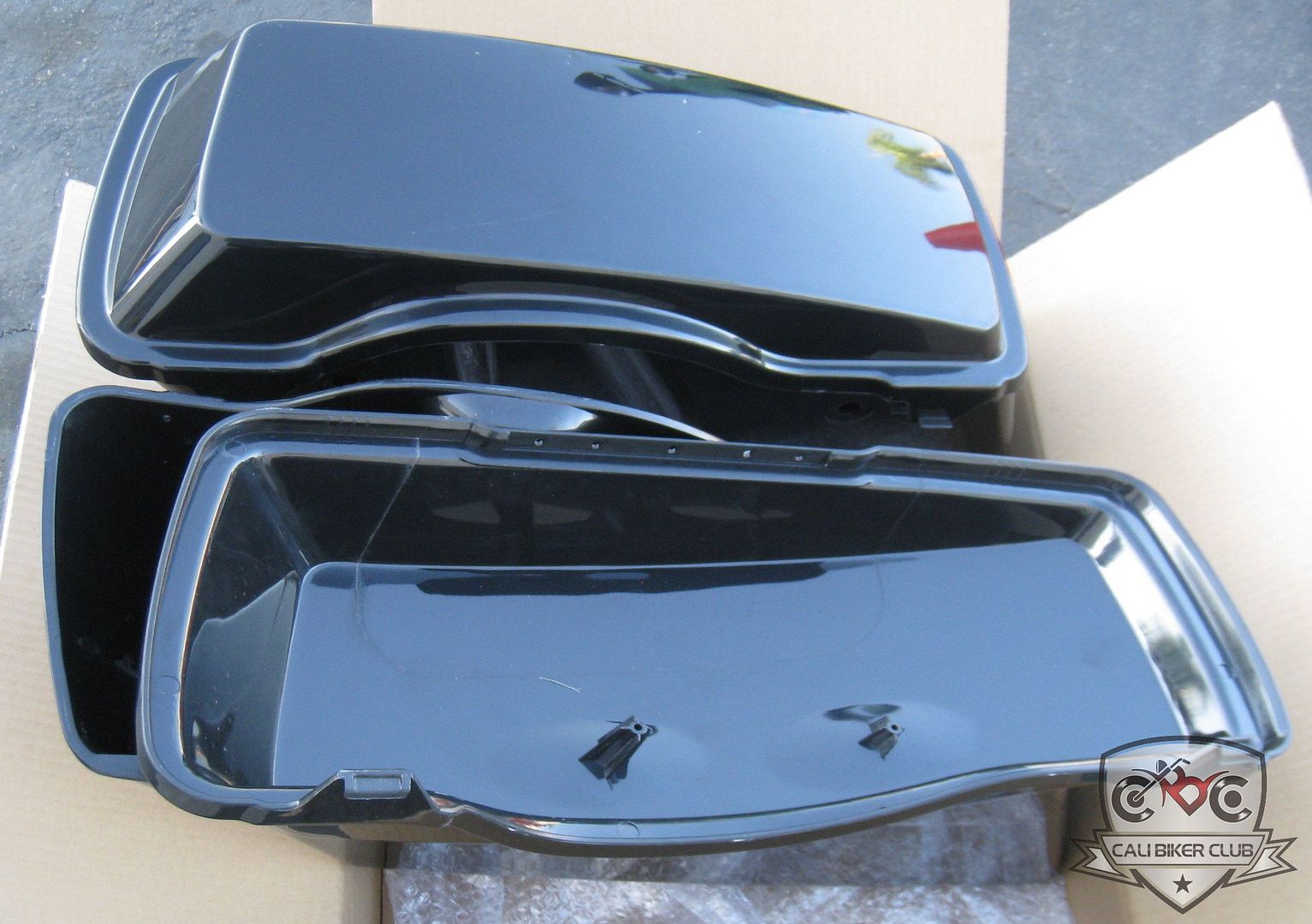 Pair of Hard Saddlebag Lids Unpainted ABS Bag Covers for Harley